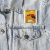 Brasilien Reiseplakat Button (Beispiel)