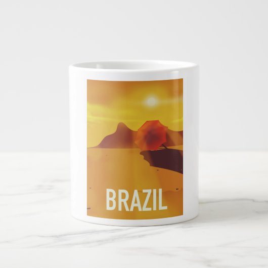 Brasilien Reiseplakat Jumbo-Tasse (Vorderseite)