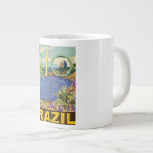 Brasilien Reiseplakat Jumbo-Tasse (Vorderseite Rechts)