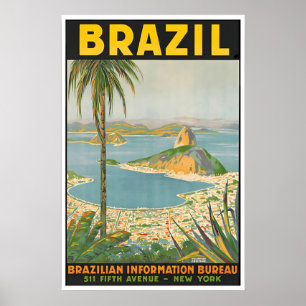 Brasilien Reiseplakat Rio De Janeiro Kunstprint Poster