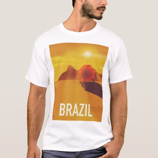 Brasilien Reiseplakat T-Shirt (Vorderseite)