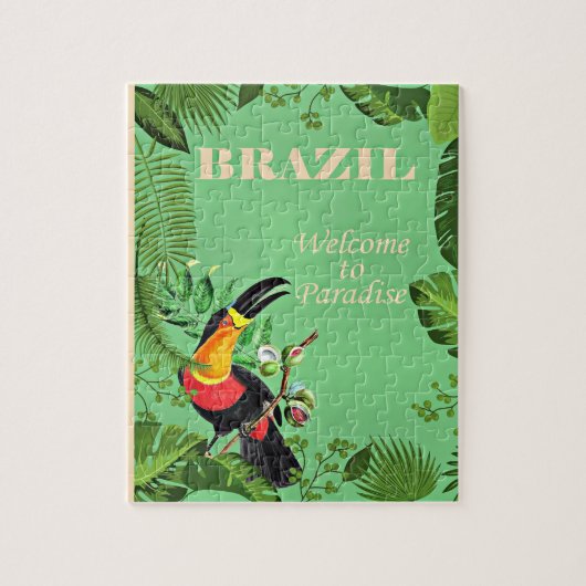 Brasilien Reiseplakat, Toucan, Puzzle (Vertikal)