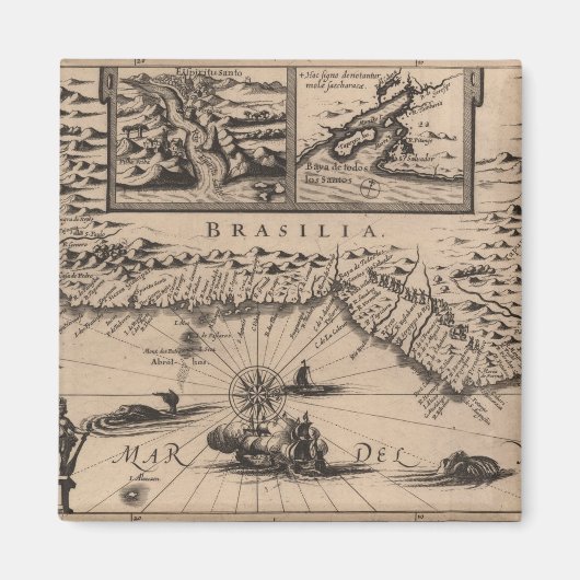 Brasilien, Reys-Boeck ,(1624) Magnet (Vorne)