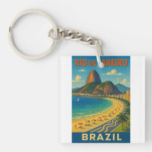Brasilien Rio De Janeiro Original Art Schlüsselanh Schlüsselanhänger