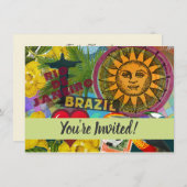 Brasilien Rio de Janiero Sun Reisen Farbenfrohe Ku Einladung (Vorne/Hinten)