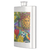 Brasilien Rio de Janiero Sun Reisen Farbenfrohe Ku Flachmann (Links)