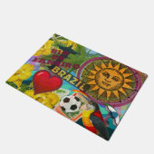 Brasilien Rio de Janiero Sun Reisen Farbenfrohe Ku Fußmatte (Schrägansicht)