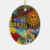 Brasilien Rio de Janiero Sun Reisen Farbenfrohe Ku Keramik Ornament (Rechts)
