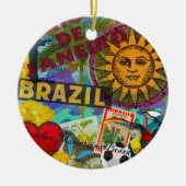 Brasilien Rio de Janiero Sun Reisen Farbenfrohe Ku Keramik Ornament (Vorne)