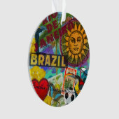 Brasilien Rio de Janiero Sun Reisen Farbenfrohe Ku Ornament (Vorderseite)