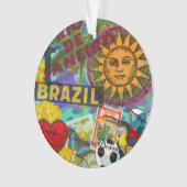 Brasilien Rio de Janiero Sun Reisen Farbenfrohe Ku Ornament (Vorderseite)