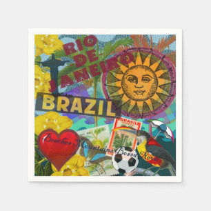Brasilien Rio de Janiero Sun Reisen Farbenfrohe Ku Serviette