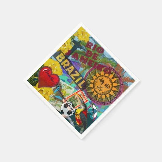 Brasilien Rio de Janiero Sun Reisen Farbenfrohe Ku Serviette (Ecke)