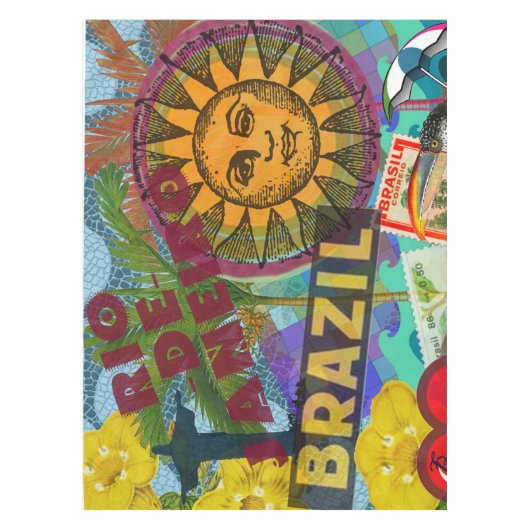 Brasilien Rio de Janiero Sun Reisen Farbenfrohe Ku Tischdecke (Vorderseite)