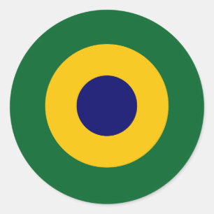 Brasilien roundel Land Flaggen Symbol Armee Militä Runder Aufkleber