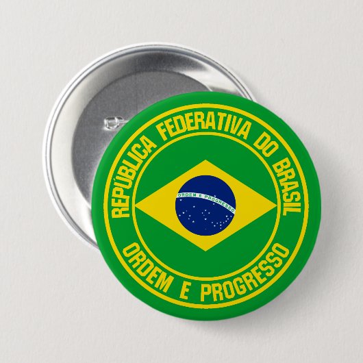 Brasilien-Runde Button (Vorne & Hinten)