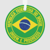 Brasilien-Runde Ornament (Rückseite)