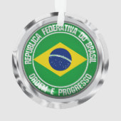 Brasilien-Runde Ornament (Rückseite)