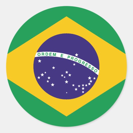 Brasilien Runder Aufkleber (Vorderseite)