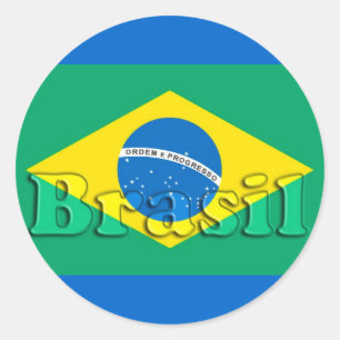 Brasilien Runder Aufkleber