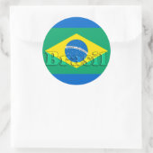 Brasilien Runder Aufkleber (Tasche)