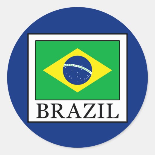 Brasilien Runder Aufkleber (Vorderseite)