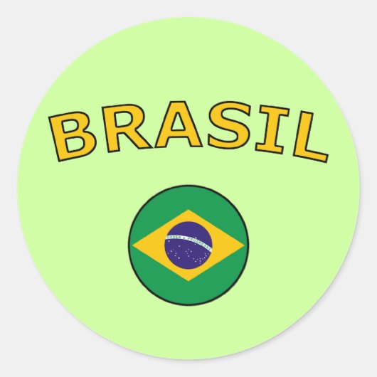 Brasilien Runder Aufkleber (Vorderseite)