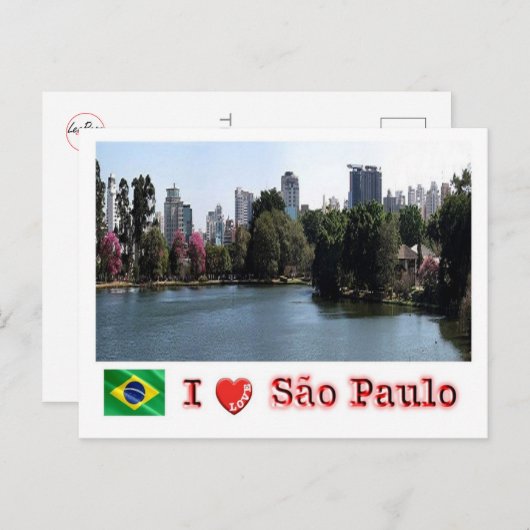 Brasilien - Sao Paulo - I Liebe - Ibirapuera - Postkarte (Vorne/Hinten)