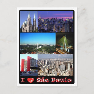 Brasilien - Sao Paulo - I Liebe - Postkarte