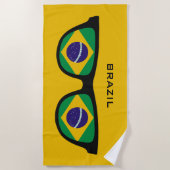 BRASILIEN schattiert kundenspezifisches Strandtuch (Vorderseite)