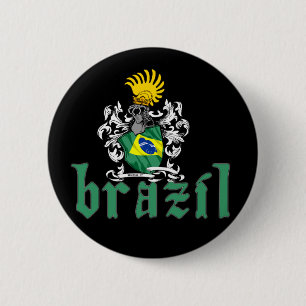 Brasilien-Schild-Knopf Button