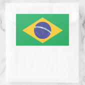 Brasilien - Schlichte Flagge Rechteckiger Aufkleber (Tasche)