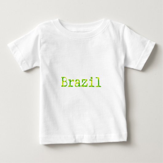 Brasilien Schriftart Grün und Gelb Baby T-shirt (Vorderseite)