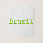 Brasilien Schriftart Grün und Gelb Puzzle (Vertikal)