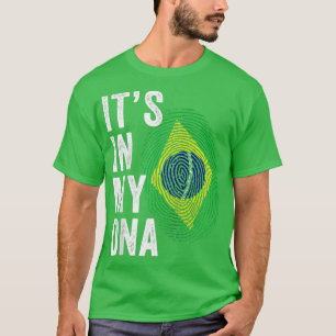 Brasilien Sein in meiner DNA brasilianische Flagge T-Shirt