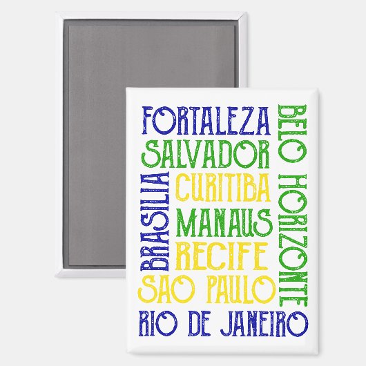 Brasilien Stadt nennt Rio de Janeiro Sao Paulo Magnet (Vorderseite/Rückseite)