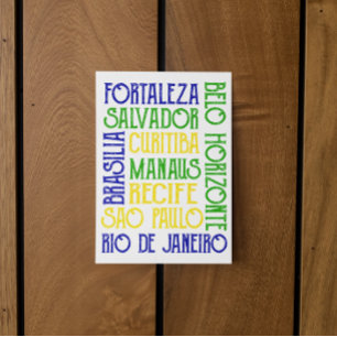 Brasilien Stadt nennt Rio de Janeiro Sao Paulo Postkarte