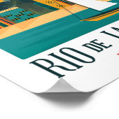 Brasilien Stadt Rio de Janeiro Vintag Poster (Ecke)