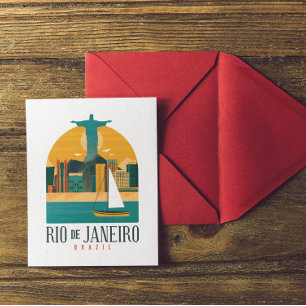 Brasilien Stadt Rio de Janeiro Vintage Postkarte