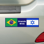 Brasilien steht mit Israel Autoaufkleber (Auf Auto)