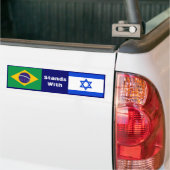Brasilien steht mit Israel Autoaufkleber (Auf Lkw)