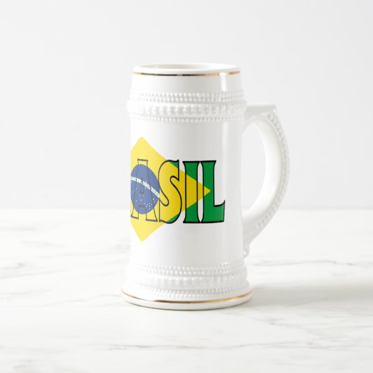 Brasilien Stein Bierglas (VorderseiteRechts)
