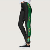 Brasilien stripes Flagge Leggings (Links)