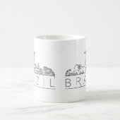 Brasilien Stylisierte Skyline-Kaffee-Tasse Kaffeetasse (Mittel)