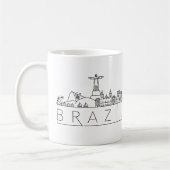 Brasilien Stylisierte Skyline-Kaffee-Tasse Kaffeetasse (Links)
