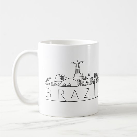 Brasilien Stylisierte Skyline-Kaffee-Tasse Kaffeetasse (Links)