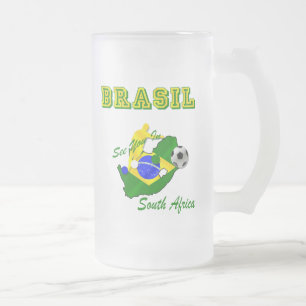 Brasilien Südafrika qualifiziert Brasilien T Mattglas Bierglas