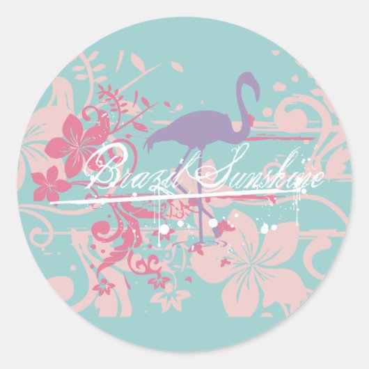 Brasilien Sunshine Tshirts und Geschenke Runder Aufkleber (Vorderseite)
