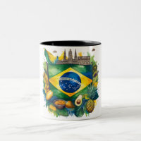Brasilien Tasse des Kulturerbes - Kultursymbole un