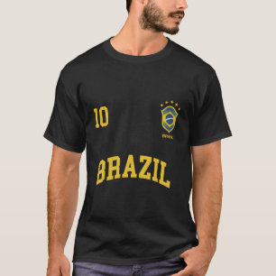 Brasilien Team Sports Number 10 Fußball Brasiliani T-Shirt